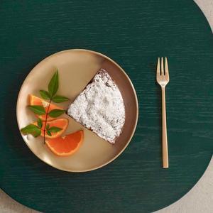 [놋담](강남점)방짜유기 케이크 접시 티포크 세트