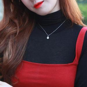 물방울팬던트 써지컬스틸 목걸이 실버 로즈골드