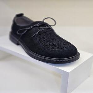 [바바라] 바바라 BBG560 스웨이드 퍼 콤비 옥스퍼드 슈즈