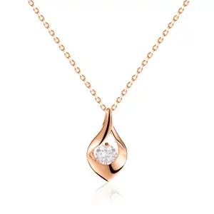 18K 샤인 물방울 드롭 큐빅 체인 목걸이 MNN40746