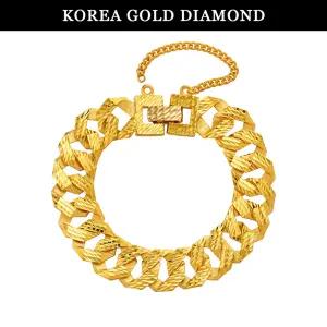 [한국금다이아몬드] 순금 팔찌 24K 남자 글리터 팔각 체인 금팔찌 37.5g