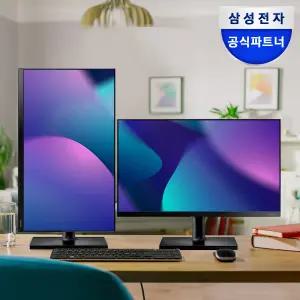 삼성전자 베젤리스 LF27T450 68.6cm(27인치) 75Hz IPS FHD 피벗 스위블 엘리베이션 세로 사무용 모니터