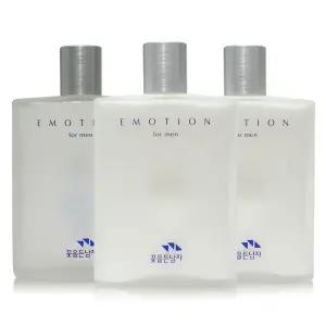꽃을든남자 이모션 스킨케어 3종세트 스킨x1ea+로션x2ea 남성화장품 수분 피지 모공 보습 선물용 남성세트