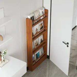 원목 매거진랙 전면책꽂이 도서 진열대 책꽂이 슬림 틈새 도서관 60cm3단슬릿