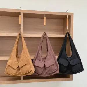 [아도라하우스]어반백 여성숄더/쇼퍼백 여성 스웨이드 투포켓 숄더백URB_W266