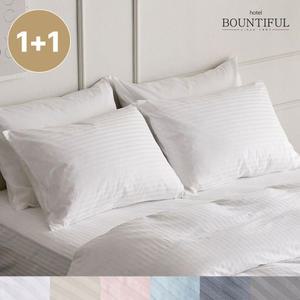 [원플원] 호텔 베개커버 스트라이프 순면60수 광폭사틴 6컬러