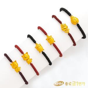 순금 팔찌 돼지 매듭 외 3종  3.75g 99.9