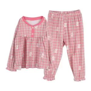 필굿 여아동 극세사 피치기모 수면잠옷세트 눈웃음 아기 유아 주니어 유치원 초등 중 고등학생 파자마파티 홈웨어 실내복