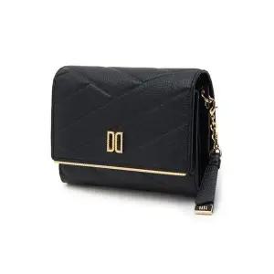 [닥스](센텀시티점)DCWA2E414[CARLISLE MODERN]블랙 칼라일 패턴 골드 DD 3단 반지갑