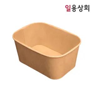 종이도시락 HC R1000B 1000ml 크라프트 사각용기 300세트