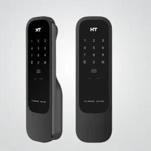 현대에이치티 즉시잠김 바로잠김 무타공 현관문도어락 푸시풀 번호키 설치 HDL-A1002 (자가설치)