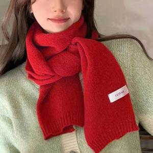 미니 니트목도리 머플러 6색상 연말 단체룩 답례 판촉용 보온성