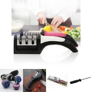 스테인레스 3단계 칼갈이/칼가는숫돌/칼갈이연마기/고기칼갈이/그라인더칼갈이날/가정용숫돌/국산숯돌