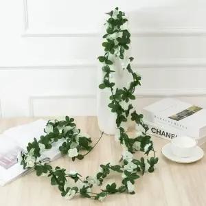 벽 인테리어용 장미 조화 넝쿨 가랜드 화이트/인테리어 인조 소품 조화 실내외