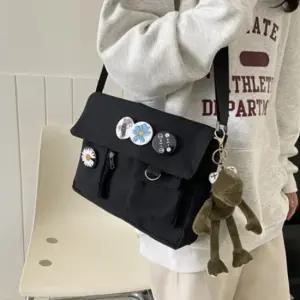 에코 크로스백 가방 여성 학생 캔버스백 블랙 화이트 여자가방숄더백 텀블러에코백