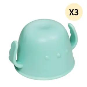 꼬꼬노리 아기 자기주도 이유식 그릇 양손컵 민트 X3