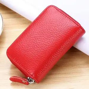 루시 소가죽 카드지갑(레드) 가죽 명함지갑 지갑 반지갑 가죽반지갑 카드지갑 가죽카드지갑