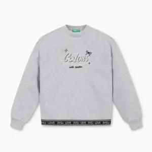 [갤러리아] 25F 베네통키즈 주니어 러브 펄 밴딩 맨투맨 (QAMT26561_MG)