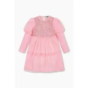 [갤러리아] 25FW 베네통키즈 벨로아 스팽글 원피스 (QAOP23561_)