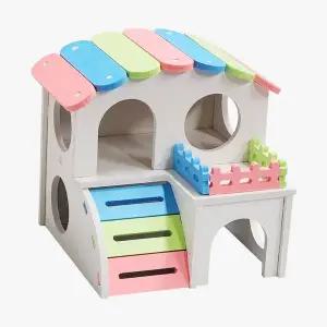 [골드스마일]햄스터집 조립 소동물 하와이안 빌라 햄스터하우스