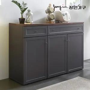 [롯데단독] 쉐프 그레이 1200 서랍 주방수납장