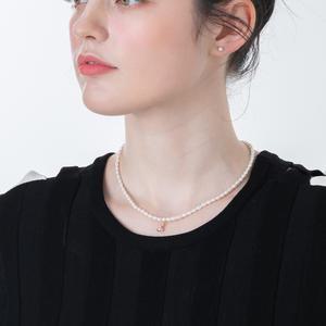 미스폴리 14K Gold 핑크베어 담수진주 비드 목걸이