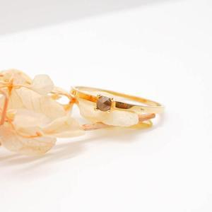 14k 꼬냑다이아 심플 반지 OPDJR4753