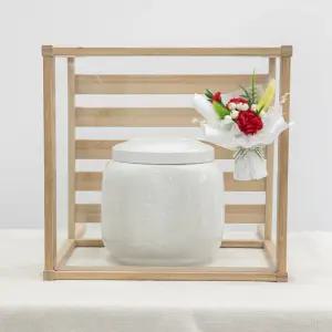 카네이션 성묘 꽃다발 조화 15cm 2컬러 납골당 산소 추모 장식 수목장