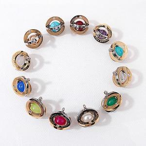 싼비즈 [8-121-01]써지컬스틸 펜던트 우주선탄생석 16x20mm ,1개