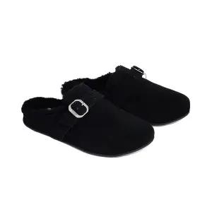 [핏플랍]핏플랍 퍼슬리퍼 크리시 시어링 겨울 여성 뮬 FK2-090 블랙