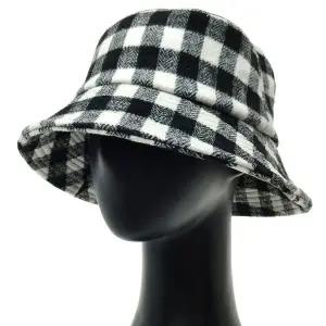 [하프클럽/]AMU003.울혼방 체크 여성 벙거지모자 버킷햇 가을 겨울 여행 모자