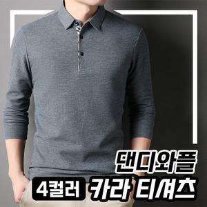 댄디와플 4color 카라 티셔츠 간절기 남성 티셔츠