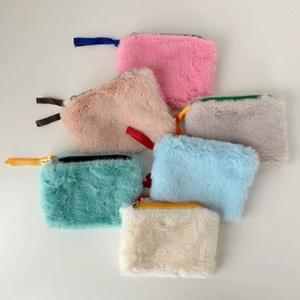 컬러퍼키치파우치 미니 겨울 털 겨울 동전지갑 카드