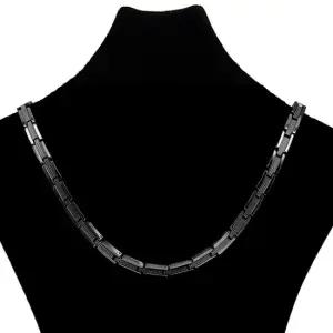 사노피아 게르마늄 티타늄 자석 목걸이 사노디아 블랙