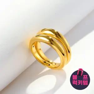[한국금다이아몬드] *블프럭키템* 순금 24K 반지 엥게이지 쌍가락지 고마루