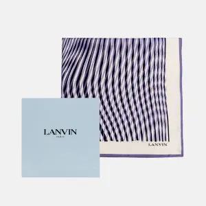 (랑방) 스트라이프 실크 스퀘어 스카프(6L9090)