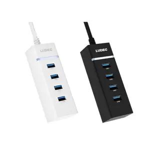 할인_루덱)USB3.0 4포트 허브(PLC-011C BTH-004C 블랙)4포트 USB 네트워크 PC 컴퓨터 연결