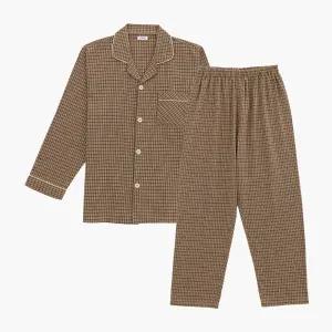 NCG1179 BYC 순면 선염 면기모 남자 긴팔 잠옷 파자마 세트