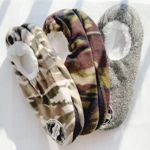 남성 따뜻한 방한 털 덧신 버선 3켤레 세트 구성 덧신 페이크삭스 수면양말