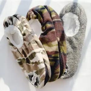 남성 따뜻한 방한 털 덧신 버선 3켤레 세트 구성 덧신 페이크삭스 수면양말