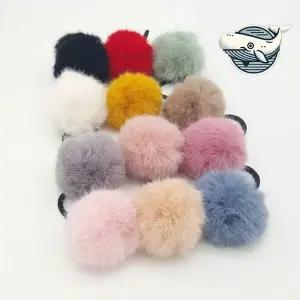 [콩심팥심]귀여운 토끼털 폼폼 머리끈 포근한 장식