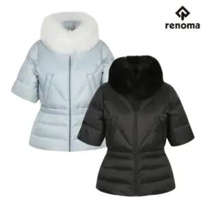 레노마골프 여성 겨울 탈부착 폭스 다운 반팔 점퍼 JN 8301
