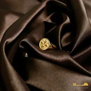 골든클레프 18K 릴리 코인 반지