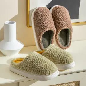 따뜻한 소보로 털슬리퍼 하나 더 겨울철 털실내화 거실화 사무실 여학교 털슬리퍼