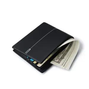 라인 포인트 남자 천연소가죽 반지갑