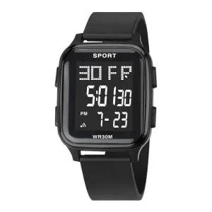 [콩심팥심]심플 스포츠 사각 손목 시계 디지털 전자 남자 학생 LED시계