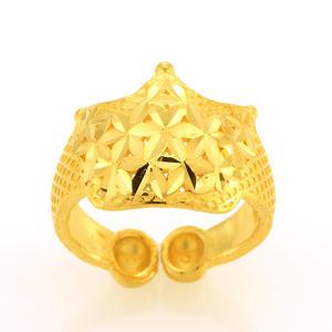 순금 신형 왕관 다이아몬드 컷팅 백일 반지 돌 3.75g