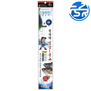 금호조침 물따라 빙글돌고 3본 카드 채비 묶음바늘 열기 볼락 고등어 KS-250