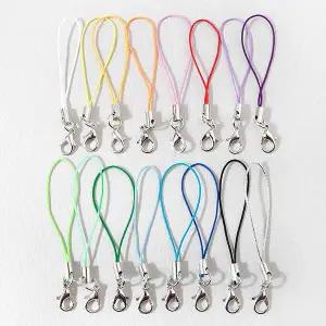 비즈아이 [9-844]핸드폰고리 부자재 핸드폰줄 키링만들기재료 16컬러 ,1개