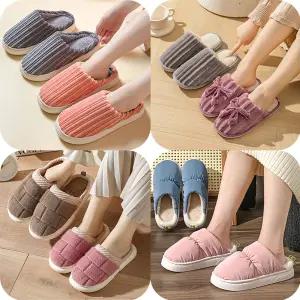 시즌off 50%) 겨울 털 슬리퍼 층간소음 거실 실내화 거실화 사무실 슬리퍼 방한화